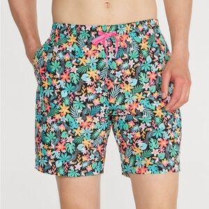 Chubbies The Bloomerangs Tropical Floral Swim Trunks Shorts 5" Inseam Small